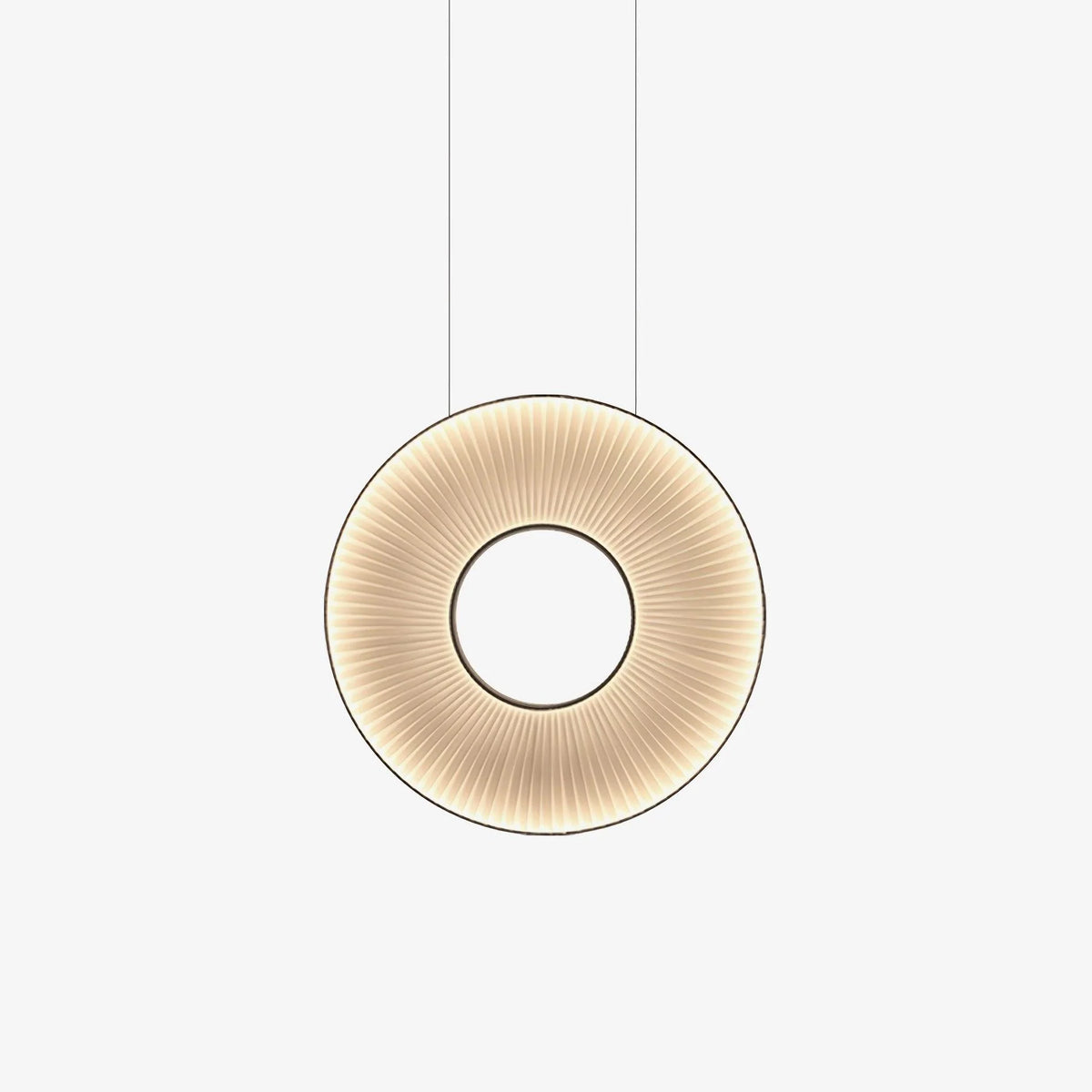 Pendant Lamp | Integrated LED, Metal Body & Fabric Shade | Damp-Rated IP20, 59 In Adjustable Cable