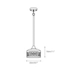 Pendant Lamp | Iron Body & Antique Finish | 22 cm Diameter