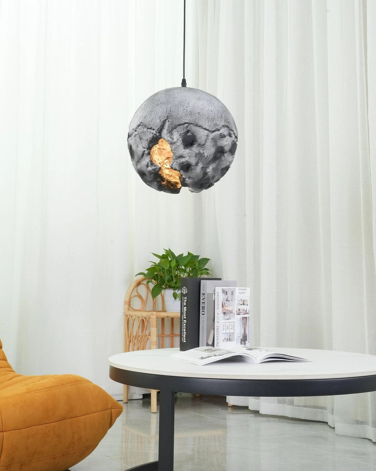 Pendant Lamp | Irregular Planet Design & E26/E27 Socket | 30–60 cm