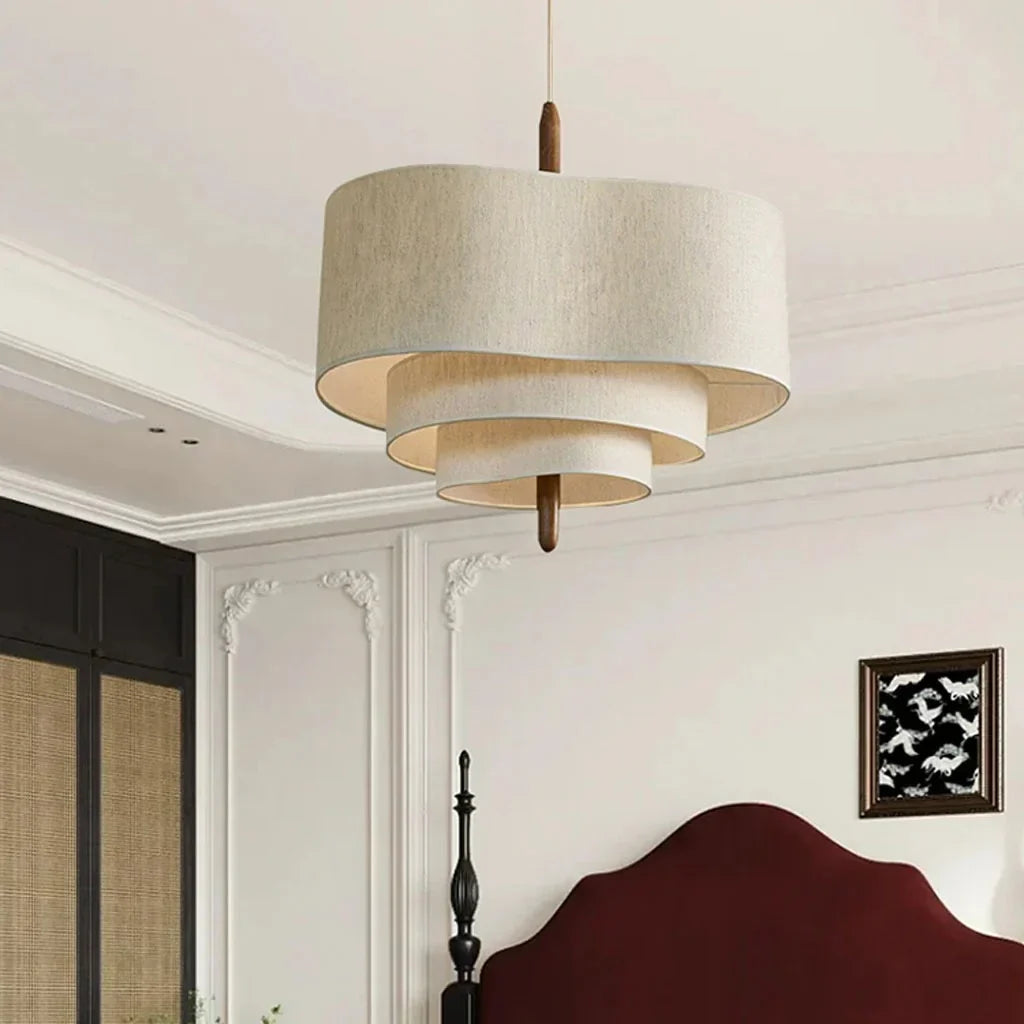 Pendant Lamp | Japandi Fabric Shade & Soft Light Diffusion