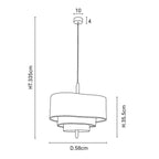 Pendant Lamp | Japandi Fabric Shade & Soft Light Diffusion