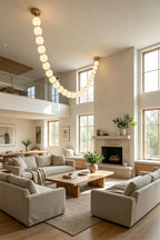 Pendant Lamp | Matte Glass Pearls & Brass Connectors