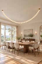 Pendant Lamp | Matte Glass Pearls & Brass Connectors