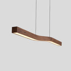 Pendant Lamp | Nordic Curved Linear & Dimmable LED | Adjustable Cable
