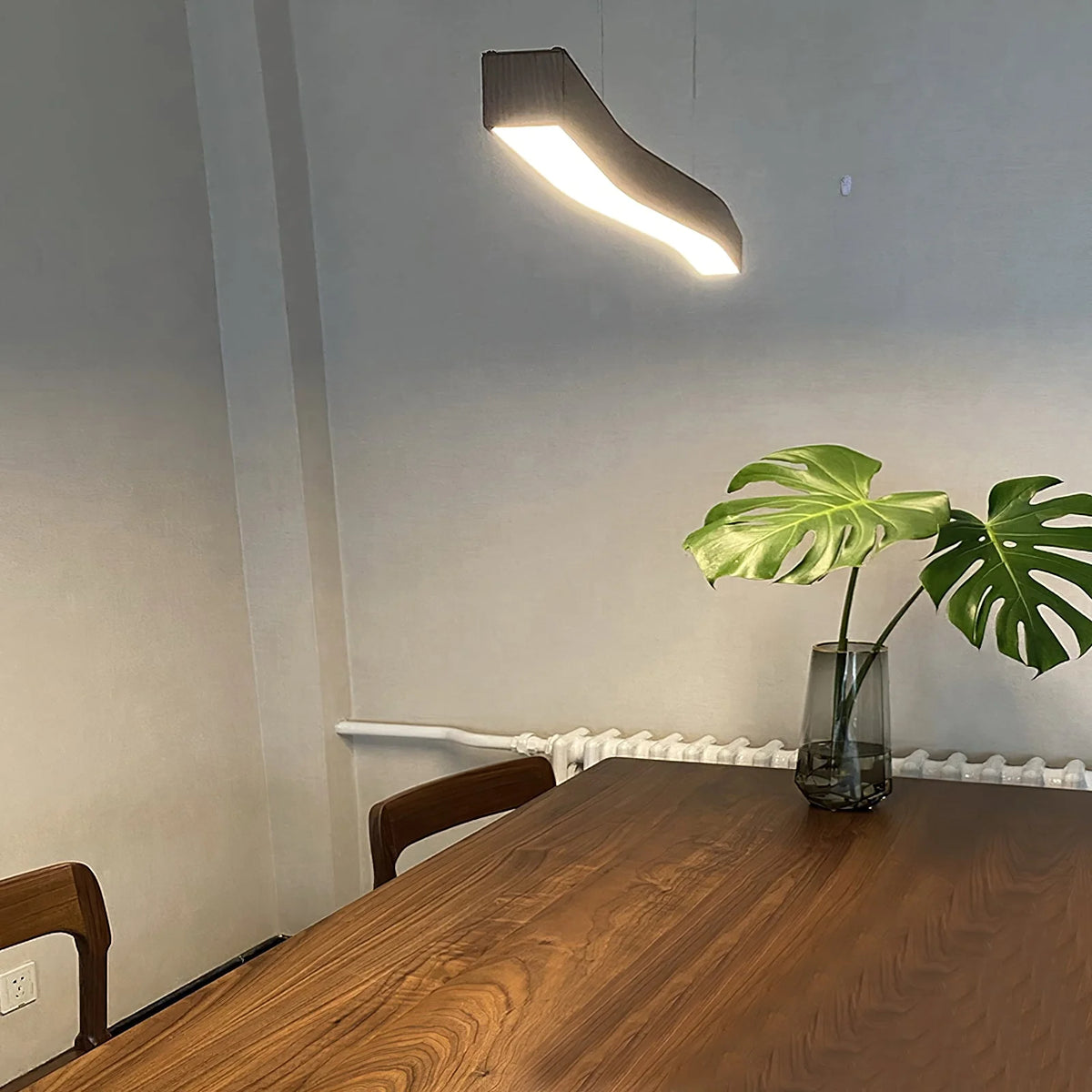 Pendant Lamp | Nordic Curved Linear & Dimmable LED | Adjustable Cable