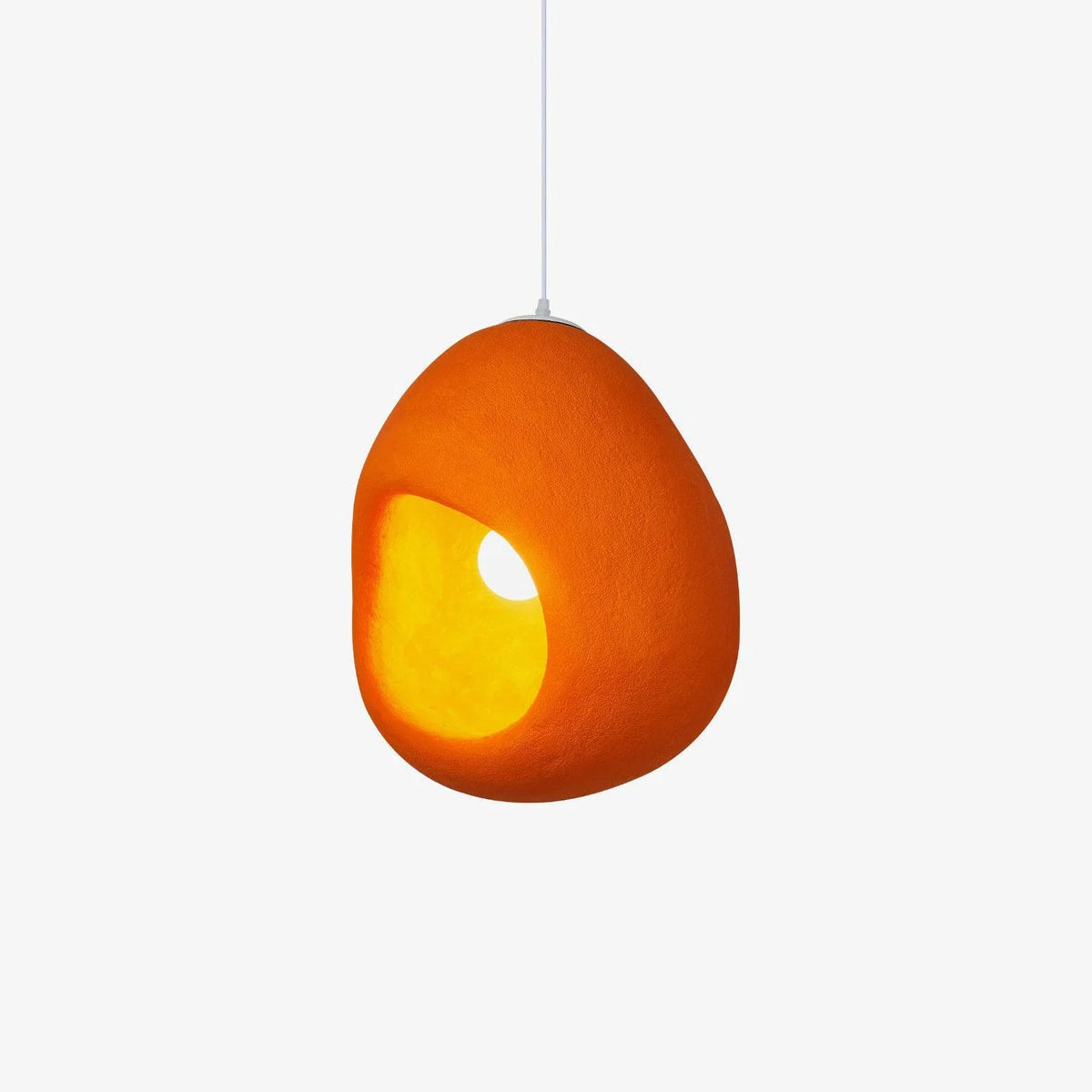 Pendant Lamp | Orange Molded Polystyrene & E26/E27 Socket | 40 cm Diameter