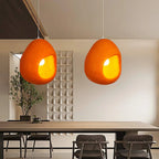 Pendant Lamp | Orange Molded Polystyrene & E26/E27 Socket | 40 cm Diameter