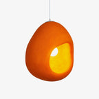 Pendant Lamp | Orange Molded Polystyrene & E26/E27 Socket | 40 cm Diameter