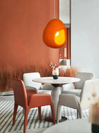 Pendant Lamp | Orange Molded Polystyrene & E26/E27 Socket | 40 cm Diameter