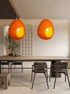 Pendant Lamp | Orange Molded Polystyrene & E26/E27 Socket | 40 cm Diameter