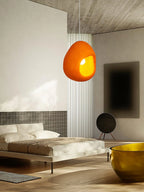 Pendant Lamp | Orange Molded Polystyrene & E26/E27 Socket | 40 cm Diameter
