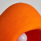 Pendant Lamp | Orange Molded Polystyrene & E26/E27 Socket | 40 cm Diameter