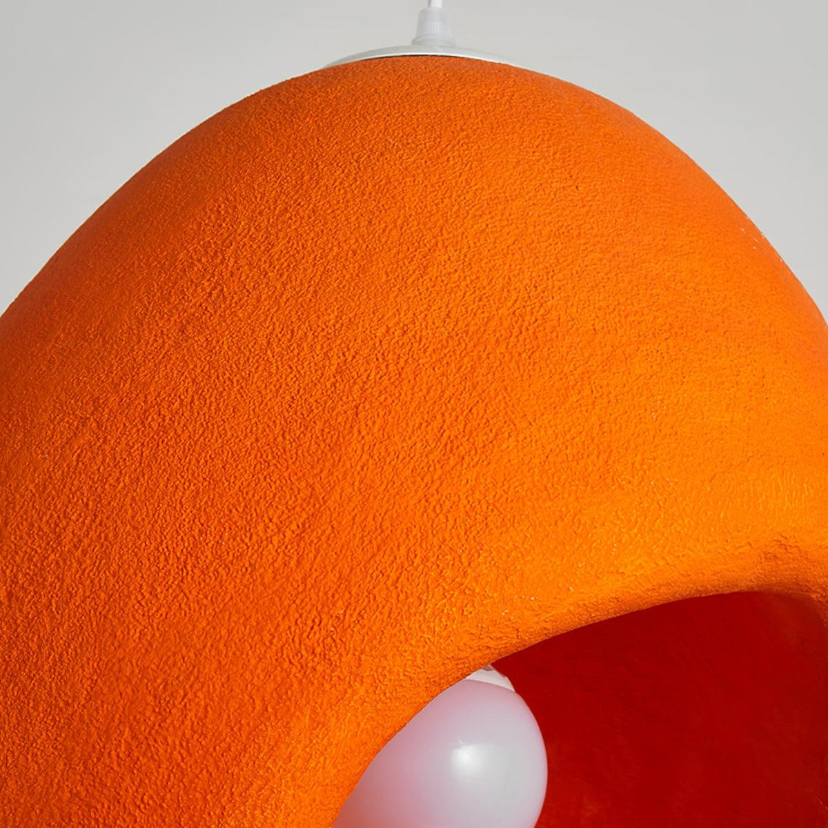 Pendant Lamp | Orange Molded Polystyrene & E26/E27 Socket | 40 cm Diameter