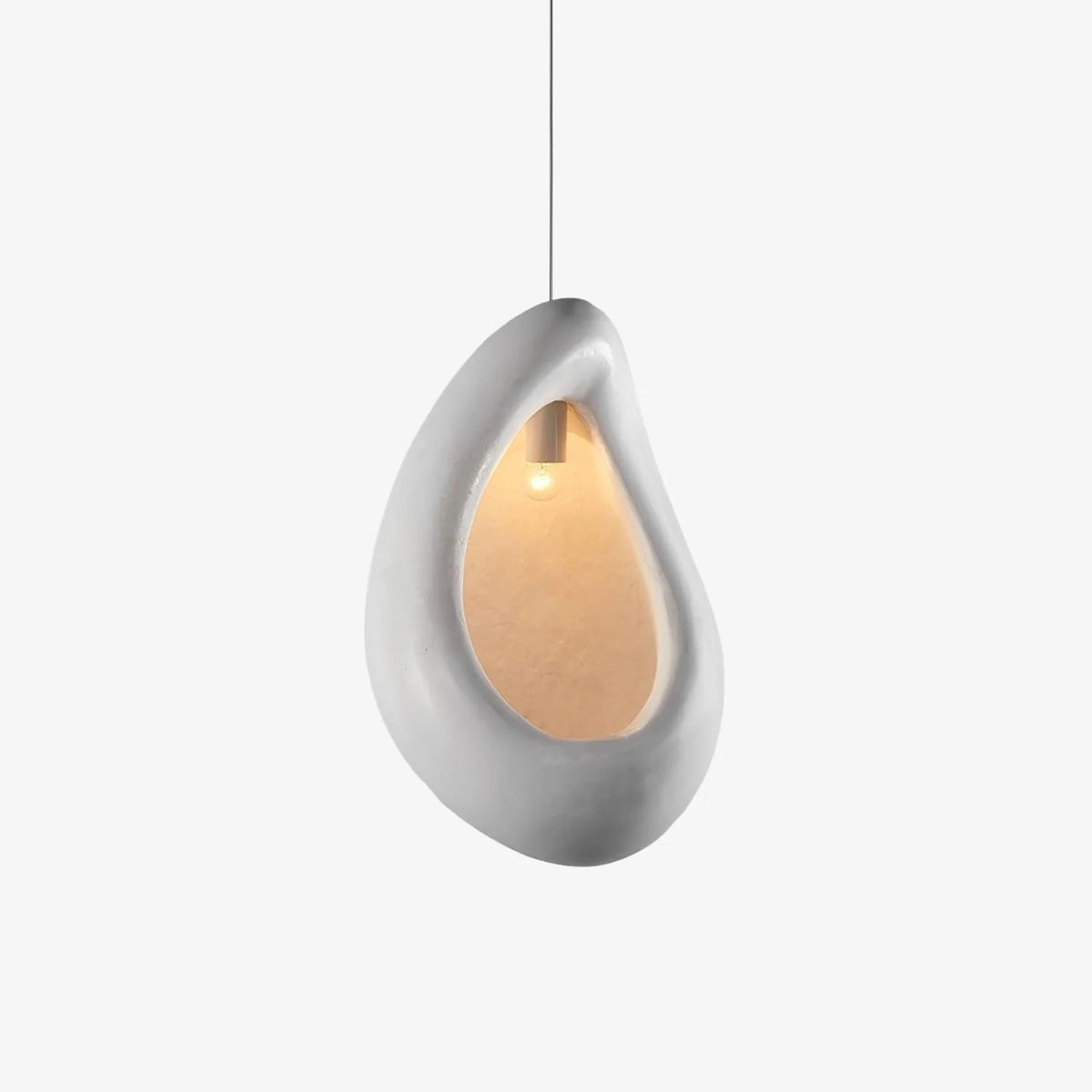 Pendant Lamp | Resin & Adjustable Suspension | Sloped Ceiling Compatible