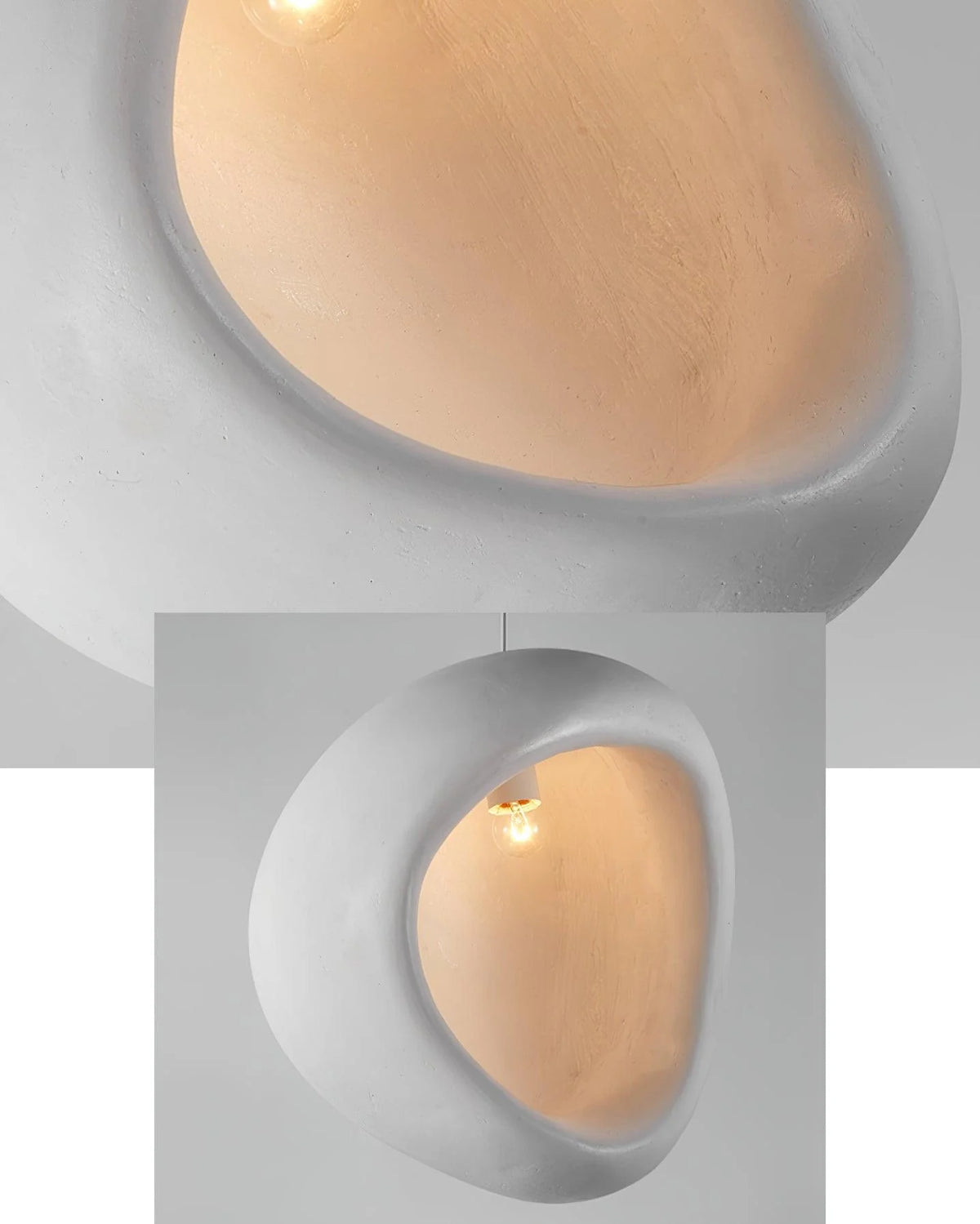 Pendant Lamp | Resin & Adjustable Suspension | Sloped Ceiling Compatible