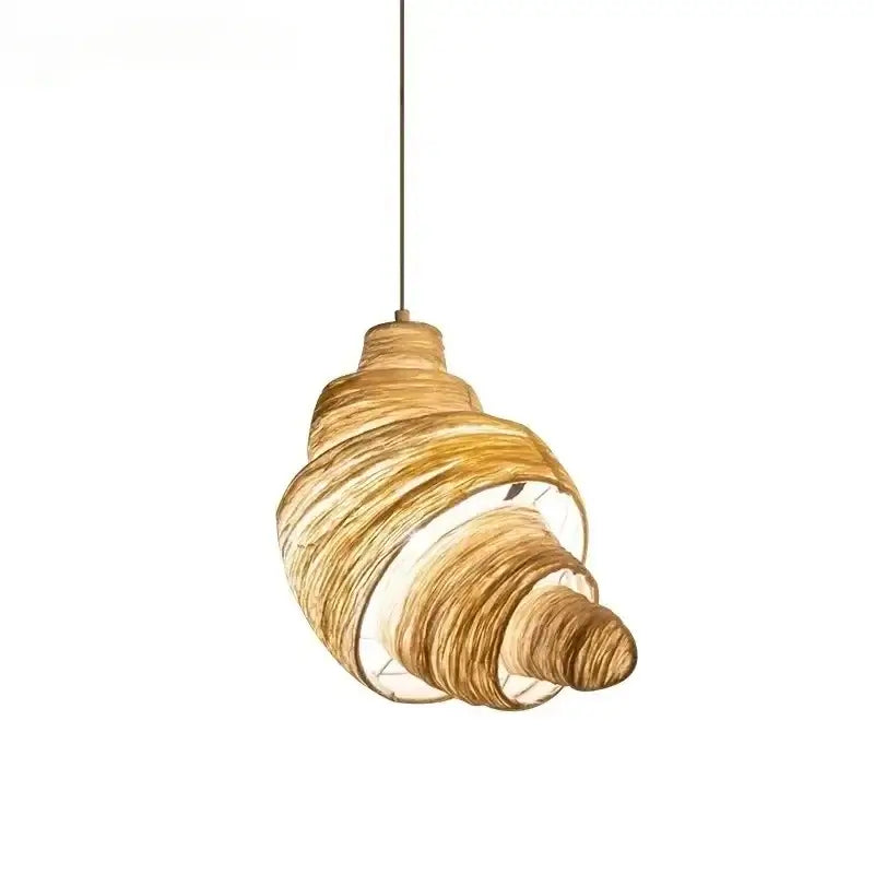 Pendant Lamp | Spiral Fabric Shade & Sculptural Design