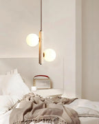 Pendant Lamp | Travertine & Glass | 2-3 Heads