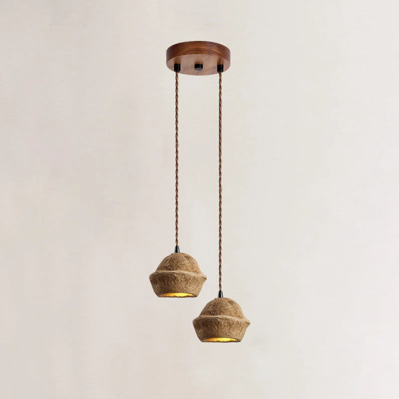 Pendant Lamp | Tree-Bark Body & Moisture-Resistant (IP20) | 1–3 Heads