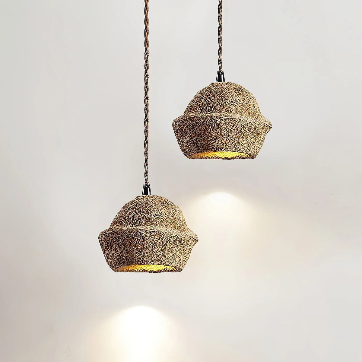 Pendant Lamp | Tree-Bark Body & Moisture-Resistant (IP20) | 1–3 Heads