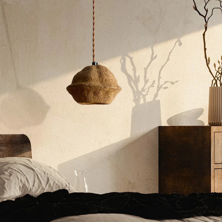 Pendant Lamp | Tree-Bark Body & Moisture-Resistant (IP20) | 1–3 Heads
