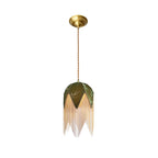 Pendant Lamp | Velvet Shade & Tassels | Adjustable Suspension