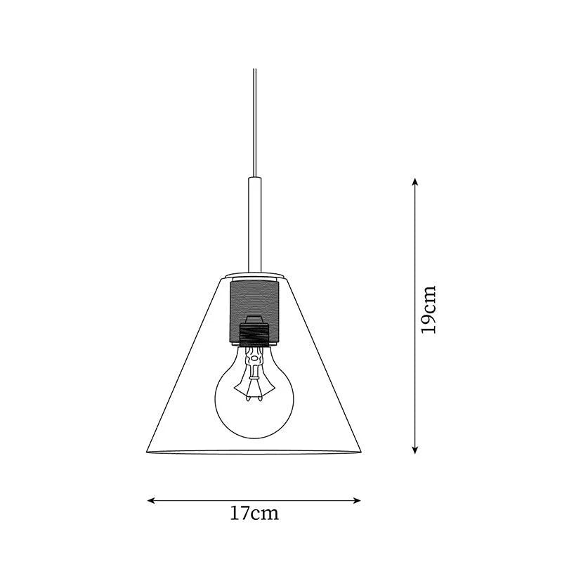 Pendant Light | Minimalist Brass Body & Glass Enclosure | Dimmable