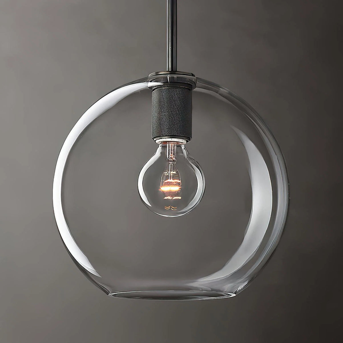 Pendant Light | Minimalist Brass Body & Glass Enclosure | Dimmable