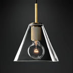 Pendant Light | Minimalist Brass Body & Glass Enclosure | Dimmable