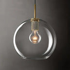 Pendant Light | Minimalist Brass Body & Glass Enclosure | Dimmable