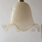 Pendant Lamp | Vintage Rounded Glass Shade | Brass Support