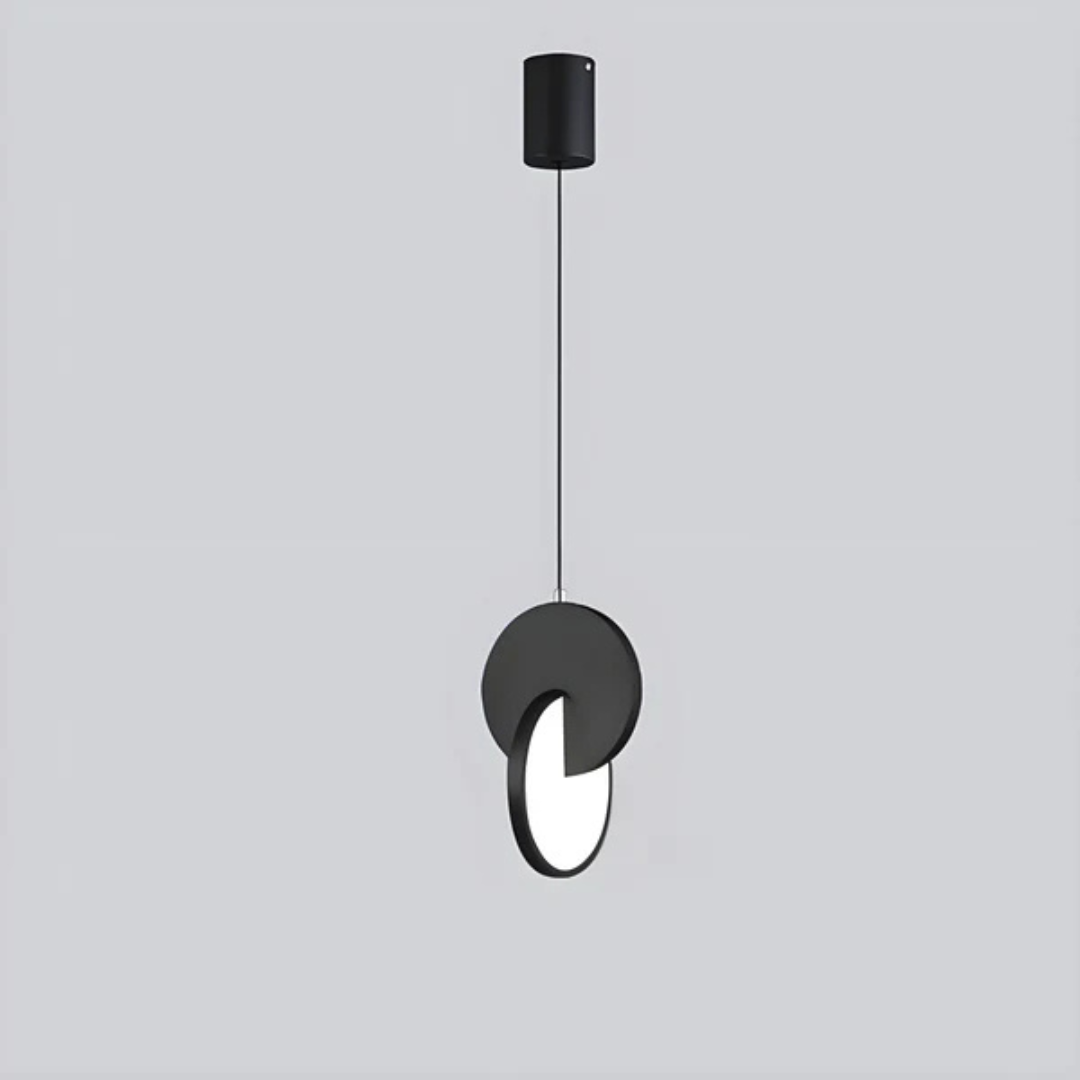 Pendant Lamp | Asymmetrical Aluminum Discs | Integrated Warm LED