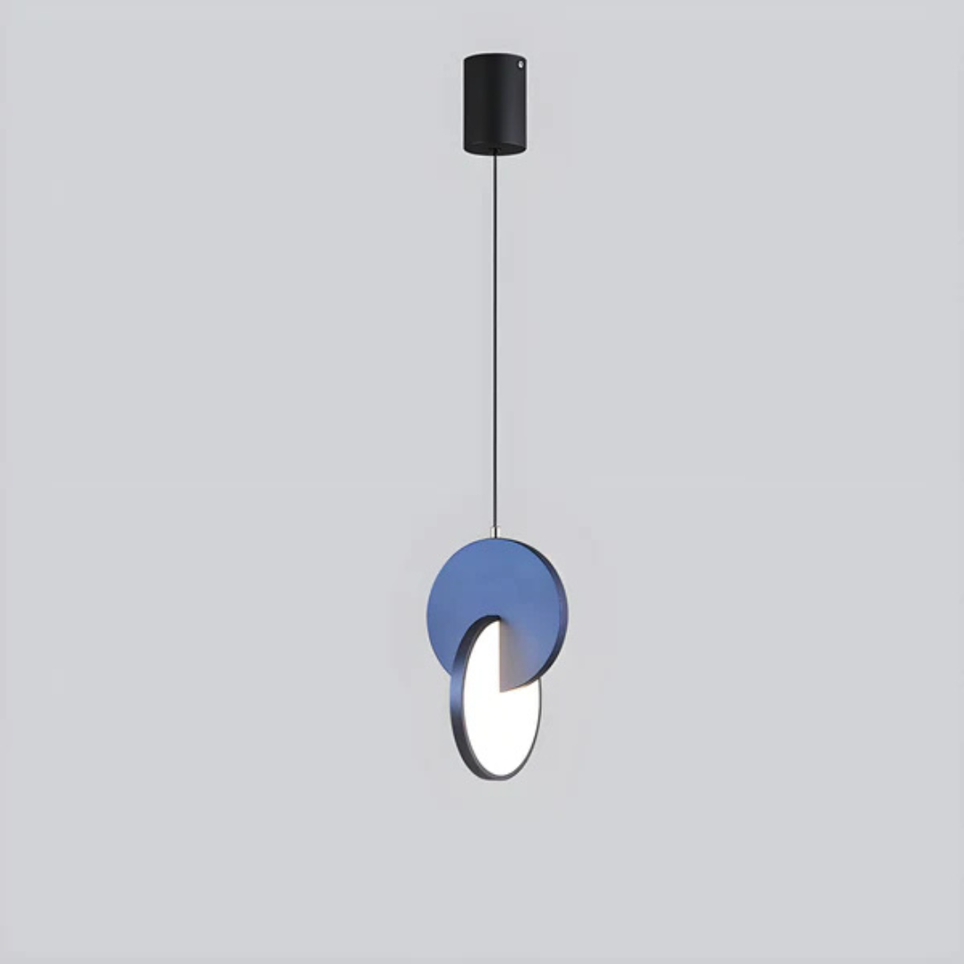 Pendant Lamp | Asymmetrical Aluminum Discs | Integrated Warm LED