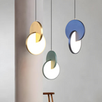Pendant Lamp | Asymmetrical Aluminum Discs | Integrated Warm LED