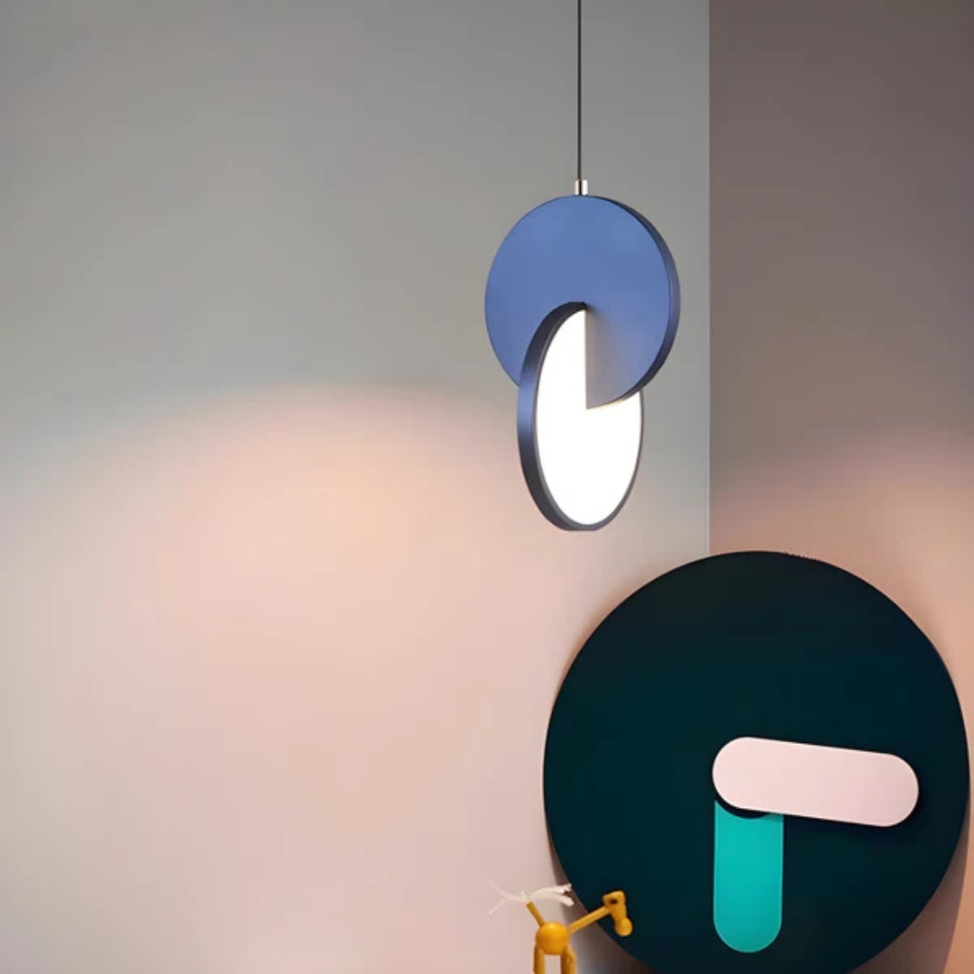 Pendant Lamp | Asymmetrical Aluminum Discs | Integrated Warm LED