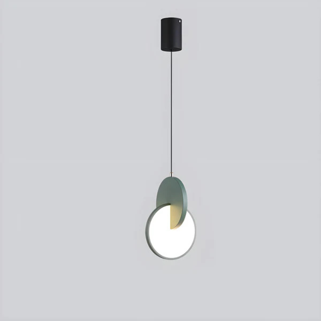 Pendant Lamp | Asymmetrical Aluminum Discs | Integrated Warm LED