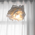 Pendant Light | Origami Folded Paper Shade | Adjustable Height