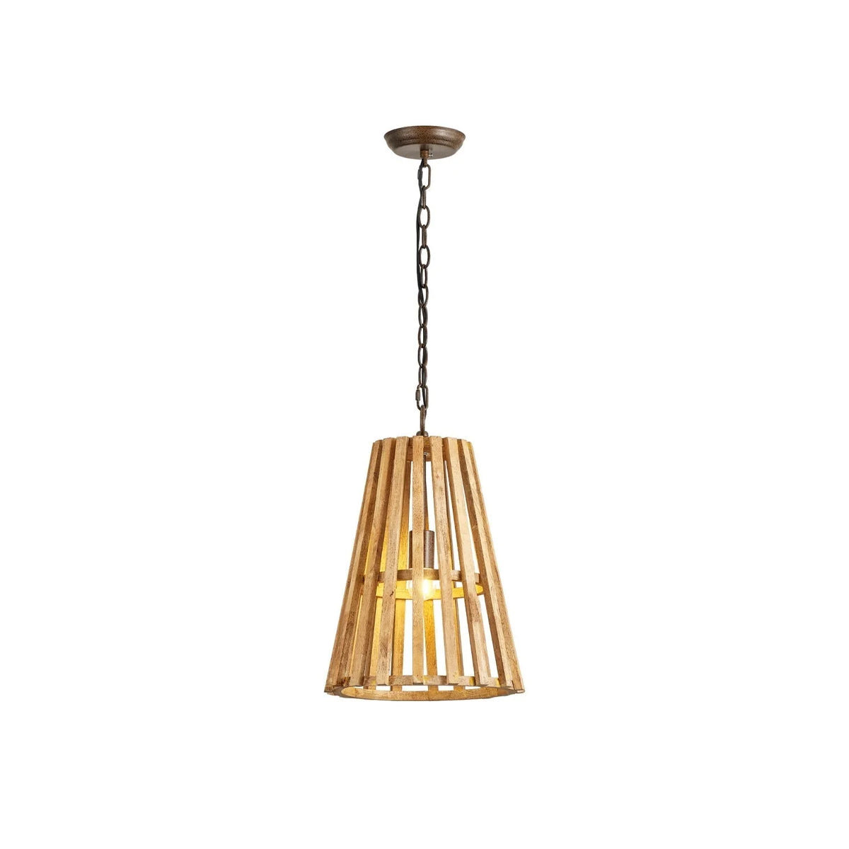 Pendant Lamp | Wooden Shade & Iron Body | Ø 32 cm