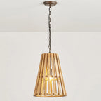 Pendant Lamp | Wooden Shade & Iron Body | Ø 32 cm