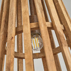 Pendant Lamp | Wooden Shade & Iron Body | Ø 32 cm