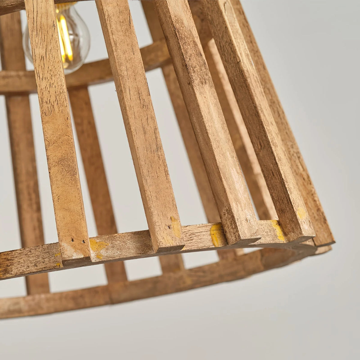 Pendant Lamp | Wooden Shade & Iron Body | Ø 32 cm