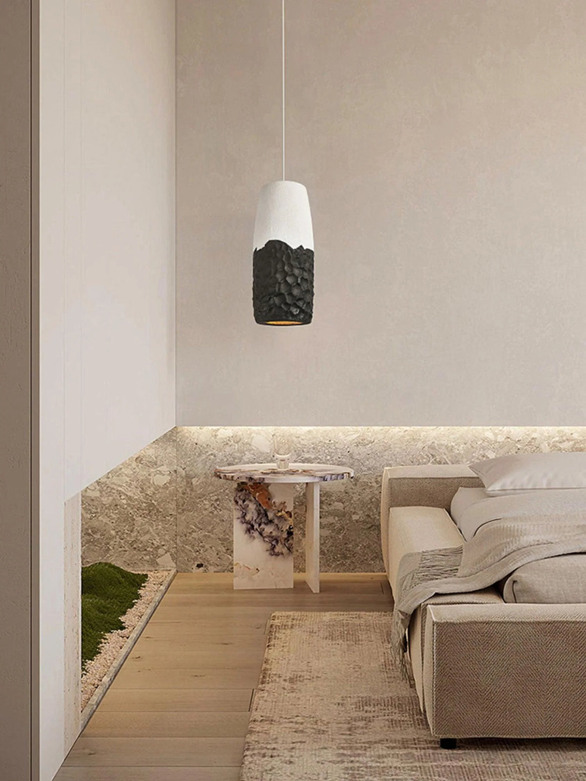 Pendant Light | Acorn-Shaped LED Compatible & Adjustable Cable | 20 cm Diameter