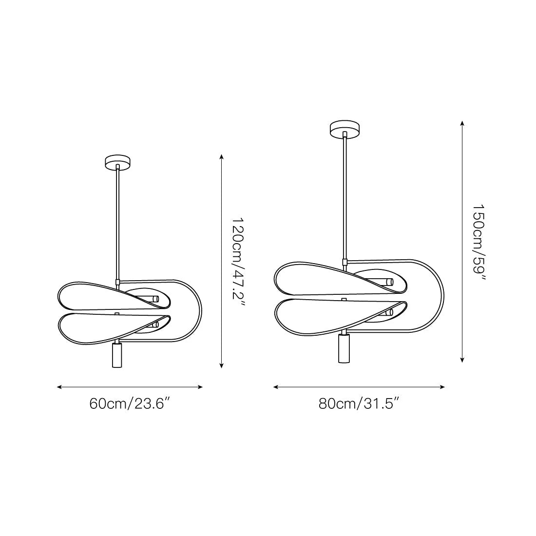 Pendant Light | Acrylic Tube & Integrated LED | Two Sizes
