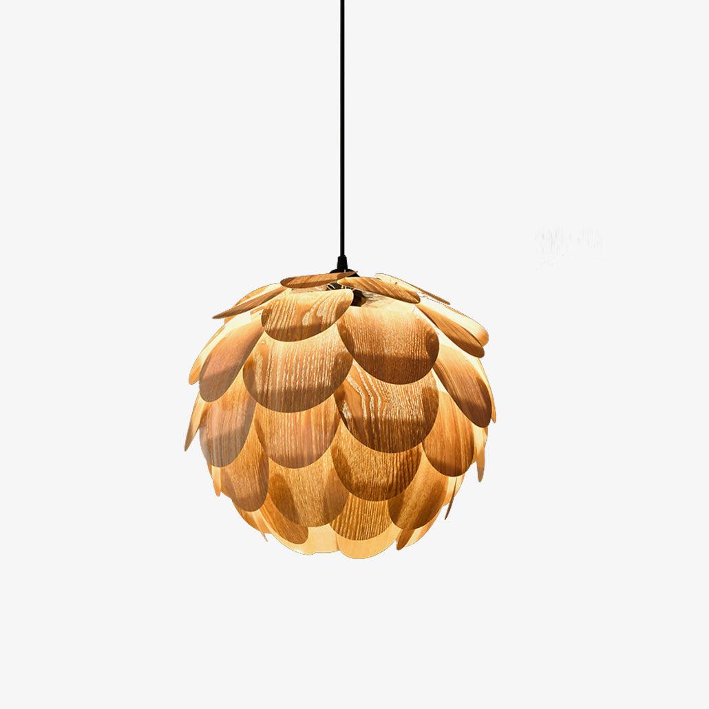 Pendant Light | Ash Wood Pinecone Design | 38 cm Diameter