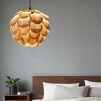 Pendant Light | Ash Wood Pinecone Design | 38 cm Diameter