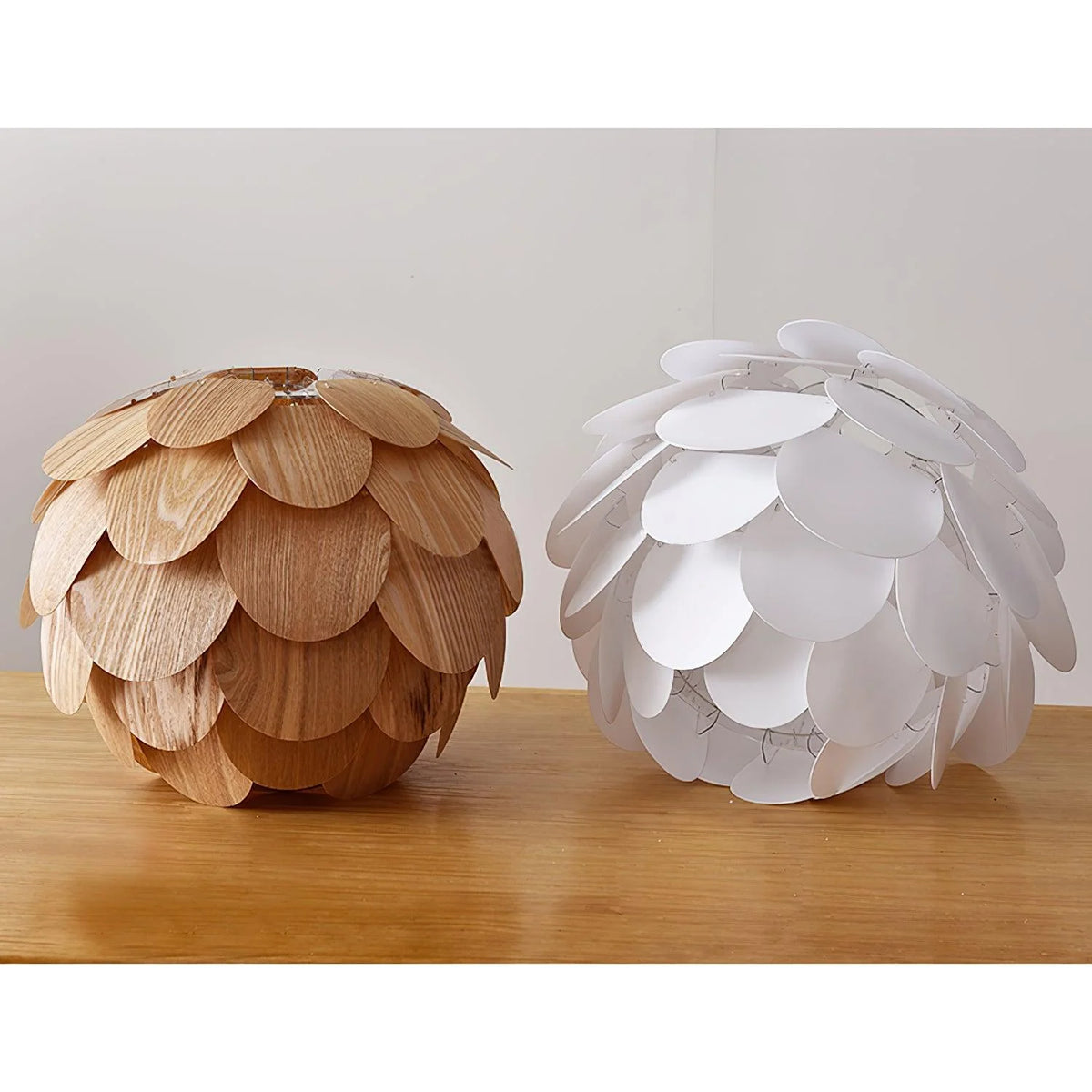 Pendant Light | Ash Wood Pinecone Design | 38 cm Diameter