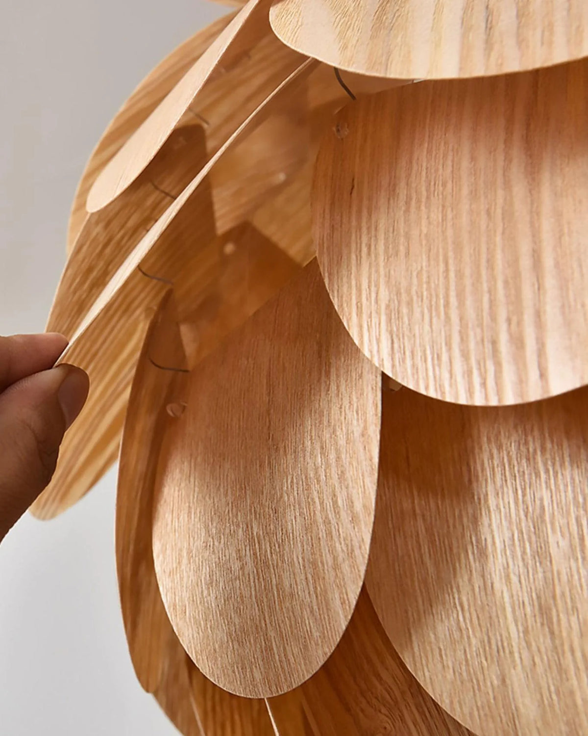 Pendant Light | Ash Wood Pinecone Design | 38 cm Diameter
