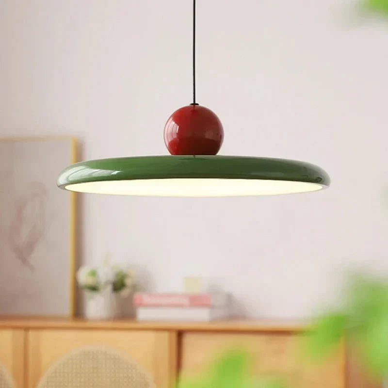 Pendant Light | Bauhaus-Inspired Glossy Dome | Integrated LED