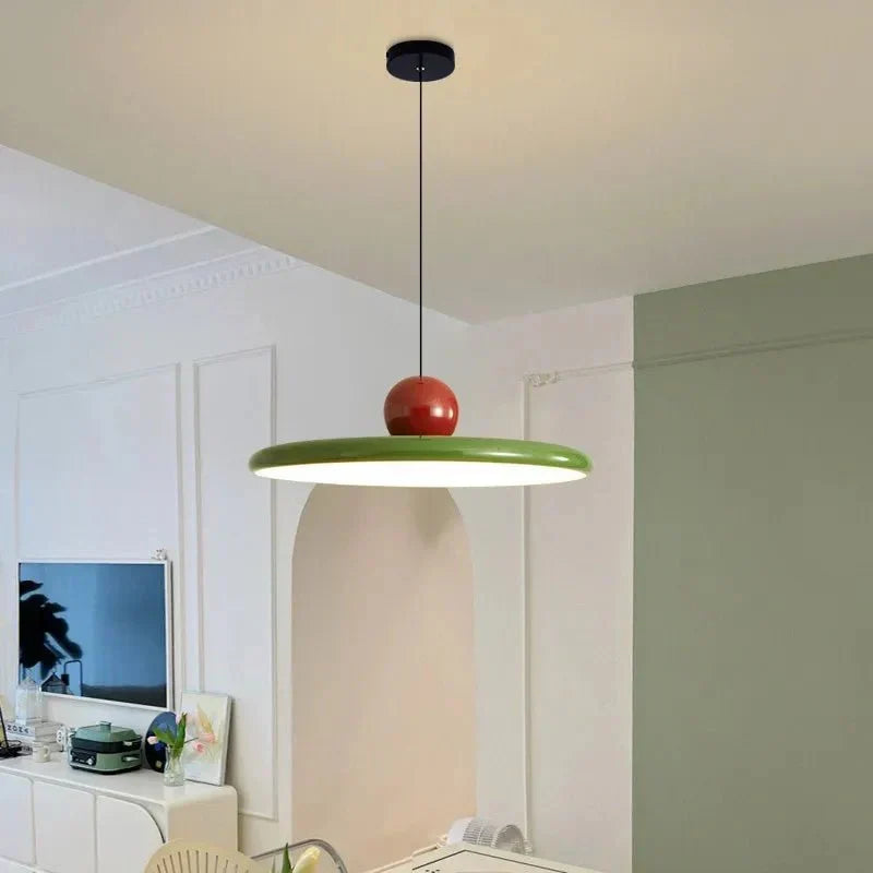 Pendant Light | Bauhaus-Inspired Glossy Dome | Integrated LED