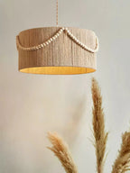 Pendant Light | Beaded Boho Natural Jute & Metal | Ø 40/50/60 cm