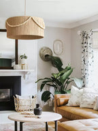 Pendant Light | Beaded Boho Natural Jute & Metal | Ø 40/50/60 cm